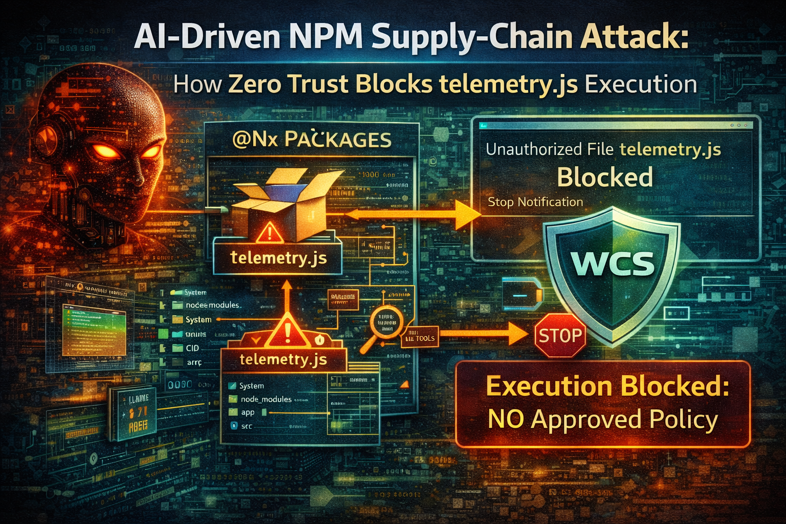 AI-Driven Nx NPM Supply-Chain Attack — Zero Trust Blocks telemetry.js